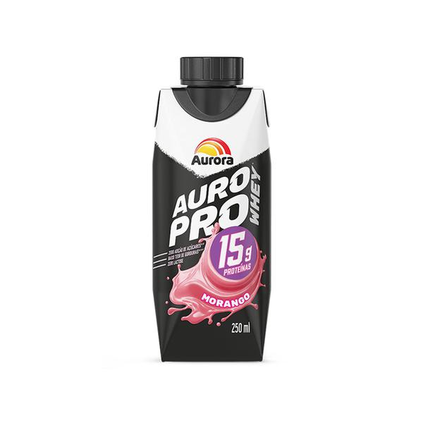 BEB LACTEA AURORA AURO PRO WHEY MORANGO 250ML