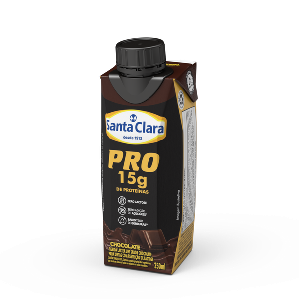 BEBIDA LACTEA SANTA CLARA 250ML PRO CHOCOLATE 15G