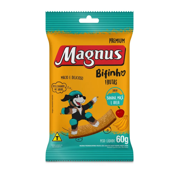 PETISCO CAO MAGNUS BIFINHO FRUTAS 60G