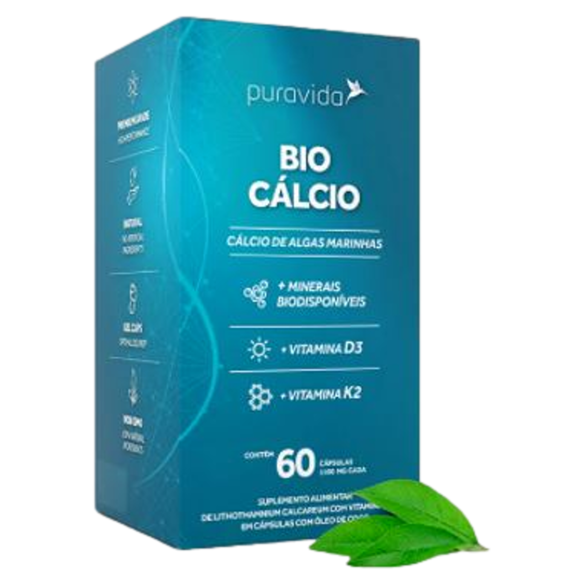 BIO CALCIO 1100MG 60CAPS PURAVIDA
