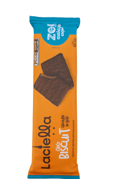CHOCO BISCUIT LACIELLA 80G AO LEITE ZERO ACUCAR