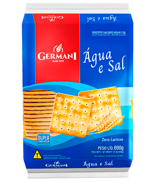 BISCOITO GERMANI 690G AGUA E SAL