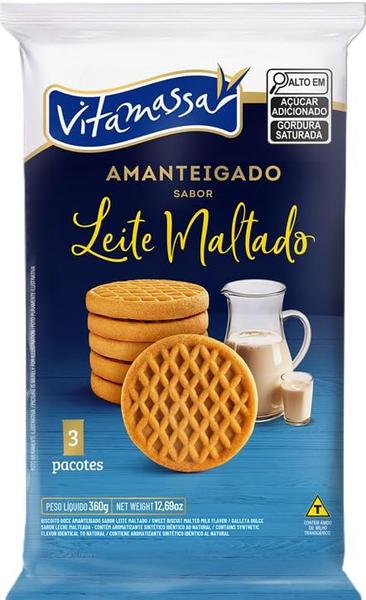 BISC VITAMASSA AMANT LEITE MALTADO 360G