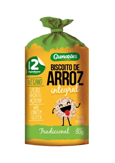 BISC DE ARROZ GUIMARAES INTEGRAL 80G