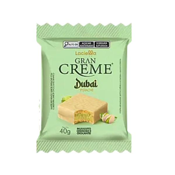CHOCOLATE AO LEITE WAFER LACIELLA GRAN CREME  DUBAI PISTACHE 40G