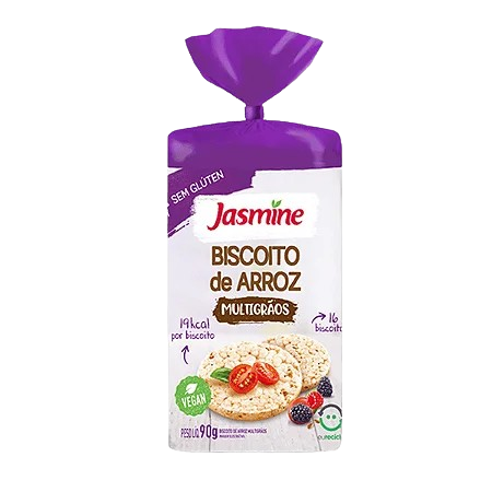 BISC ARROZ JASMINE S/GLUTEN MULTIGRAO 90G