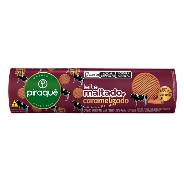 BISCOITO PIRAQUE MALTADO 80G CARAMELIZAD