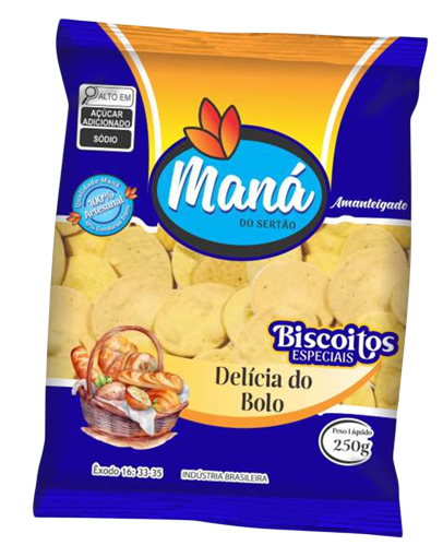 Bisc Mana 250g Delicia Do Bolo