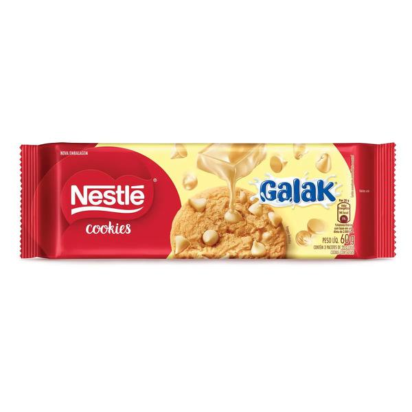 BISCOITO NESTLE GALAK COOKIE CHOCO BRANCO 60G