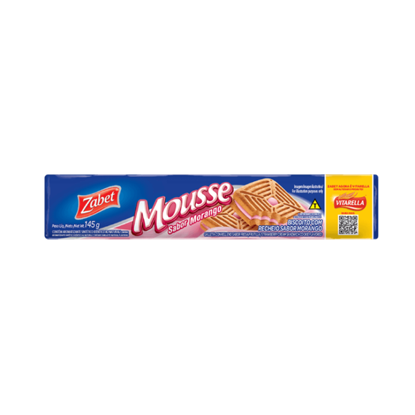 BISC. VITARELLA MOUSSE MORANGO 130G
