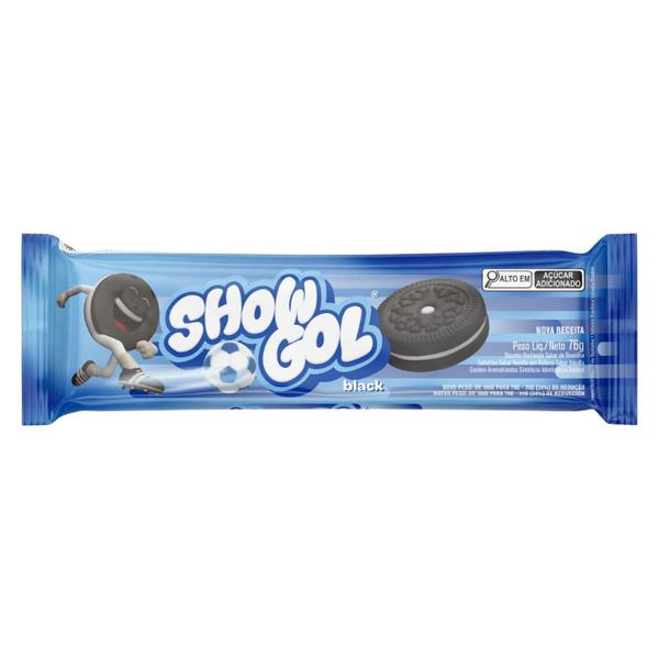 BISCOITO SHOW GOL BLACK BAUNILHA 76G