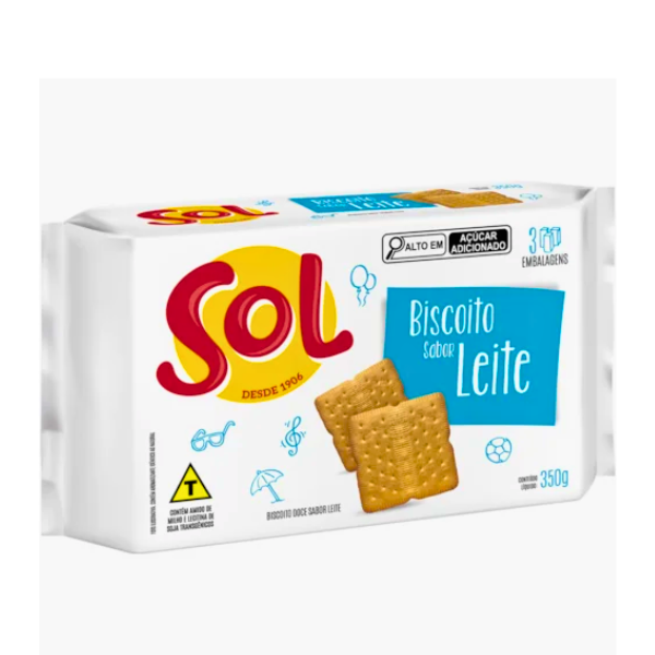 SOL BISC 350G LEITE