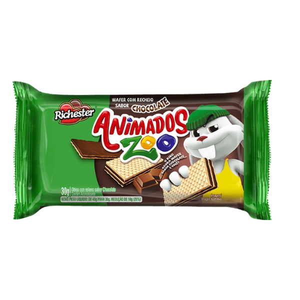 WAFFER ANIMADOS ZOO CHOCOLATE 30G