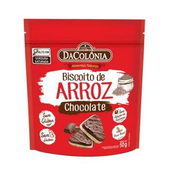BISCOITO DE ARROZ C/ CHOC ZERO DACOLONIA 50G