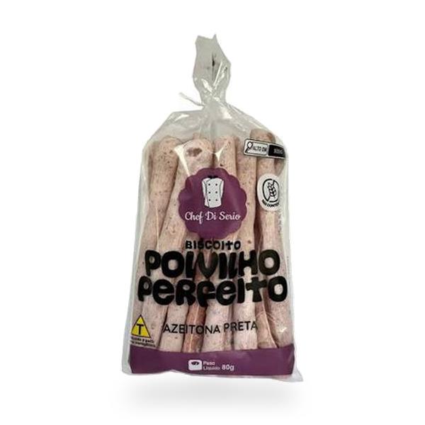 BISCOITO DE POLVILHO AZEITONA PRETA 80G CHEF DI SERIO