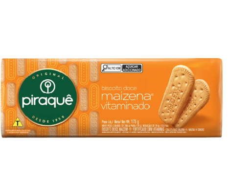 BISCOITO PIRAQUE MAIZENA  VITAMINADO 175G