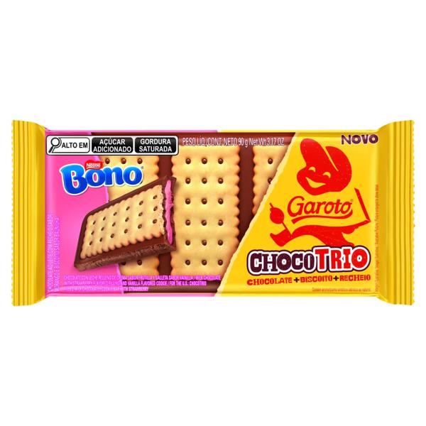 CHOC BARRA GAROTO CHOCO TRIO 90G BONO