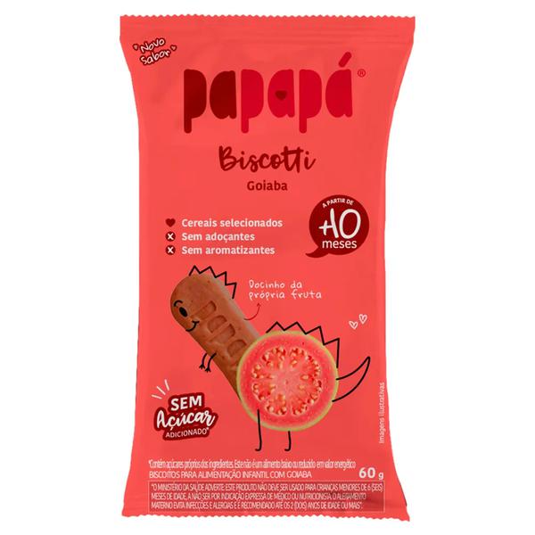 BISC PAPAPA BISCOTTI 60G, GOIABA