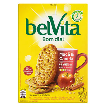 BISCOITO BELVITA INTEGRAL MACA E CANELA