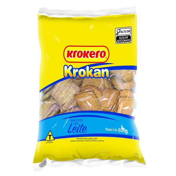 BISC KROKERO LEITE 600G