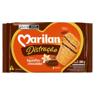 BISC DOCE MARILAN DISTRACAO 280G BAUN CHOCOLATE