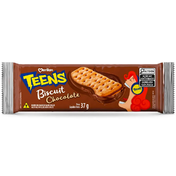 BISCOITO MARILAN TEENS BISCUIT CHOC 37G