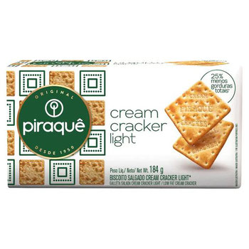 BISCOITO PIRAQUE CREAM CRACKERS LIGHT 18