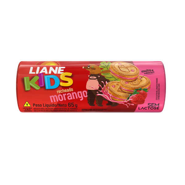BISC REC. KIDS MORANGO S/ LACTOSE 65G LI