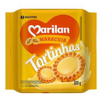 BISCOITO MARILAN TORTINHAS MARACUJA 300G