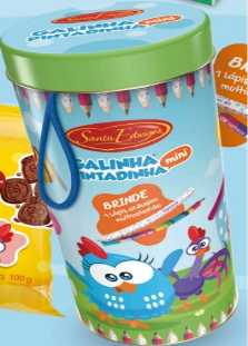 biscoito santa edwiges galinha pintadinha lata 100g leite