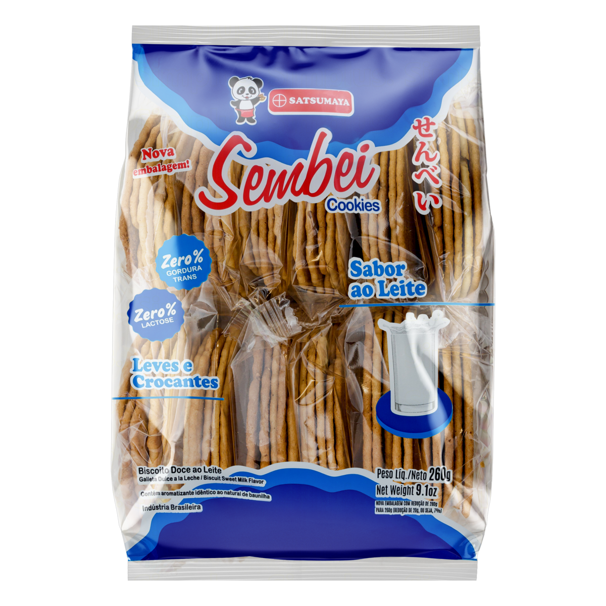 BISC SEMBEI SAPPORO 260G AO LEITE