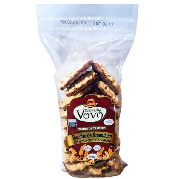 BISCOITO AMENDOIM CHOCO DELICIAS DA VOVO 300G 