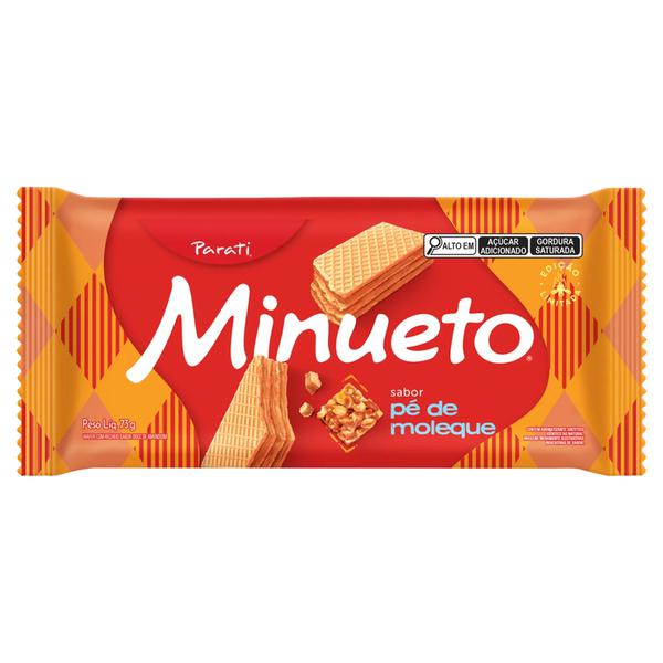 BISCOITO PARATI WAFER MINUETO PE DE MOLEQUE 73G