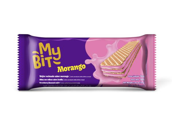 Biscoito Wafer My Bit Morango 80gr