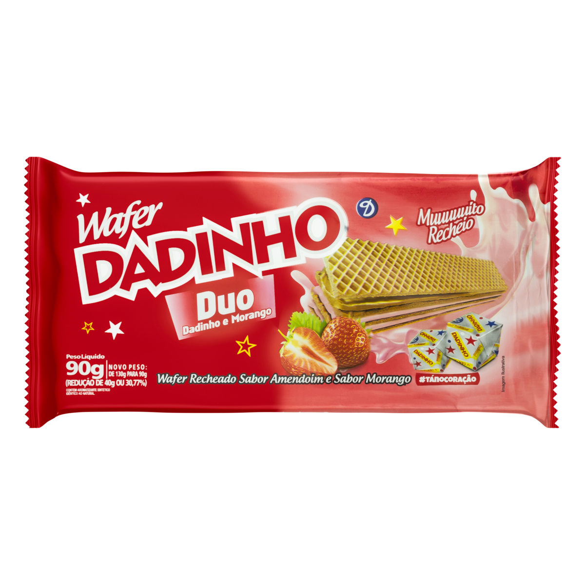 WAFER DADINHO DUO MORANGO 90G