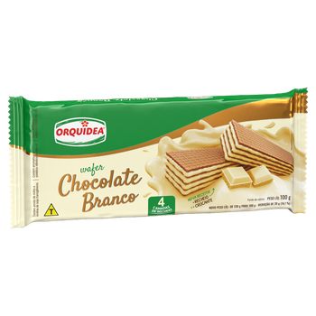 BISCOITO ORQUIDEA WAFER CHOCOLATE BRANCO