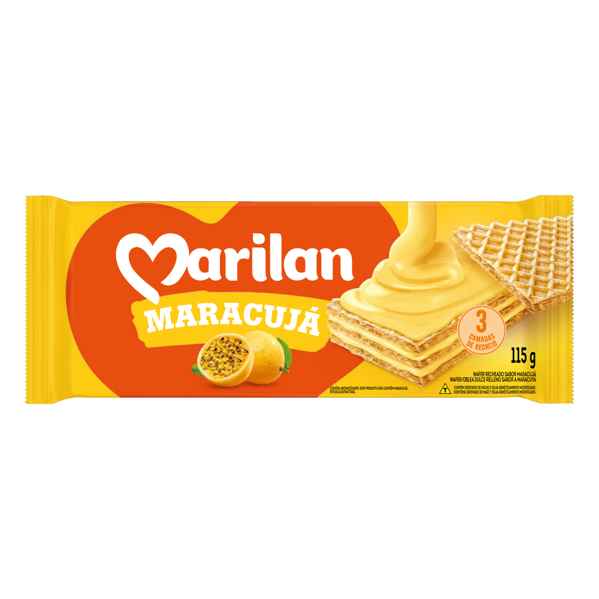 BISCOITO WAFER MARILAN 115G MARACUJA