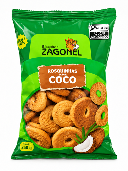 BISC ZAGONEL ROSQUINHAS COCO 250G