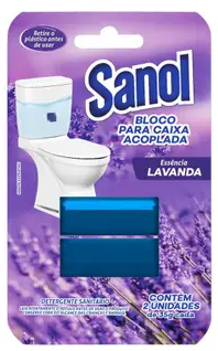 BLOCO SANITARIO SANOL LAVANDA C/2 UNID 35G