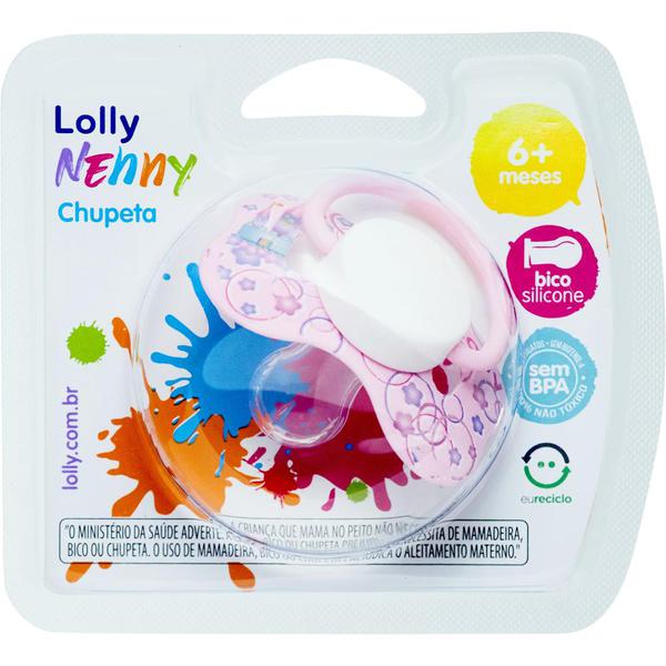 CHUPETA BABYLOO BORBOLETA BICO RED. ROSA/BRANCA 2