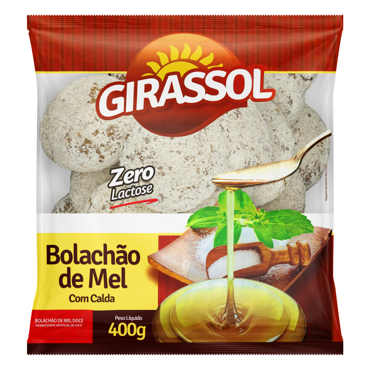 BISCOITO GIRASSOL BOLACHAO DE MEL ZERO LACTOSE 400G