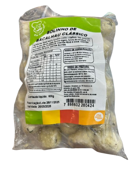 Bolinho Bacalhau Classico Cia Gourmet 600g