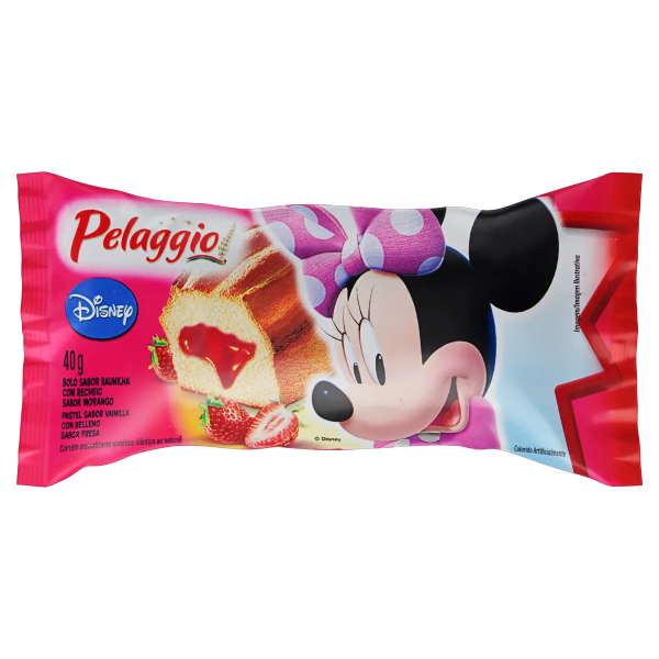 BOLINHOS PELAGGIO 40G BAUNILHA/MORANGO