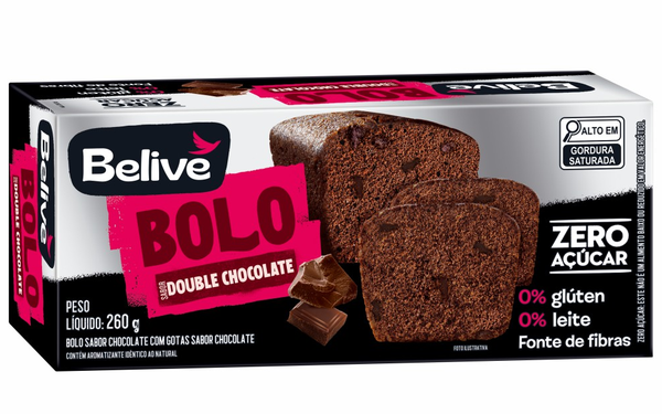 BOLO BELIVE ZERO ACUCAR 260G GOTAS CHOC