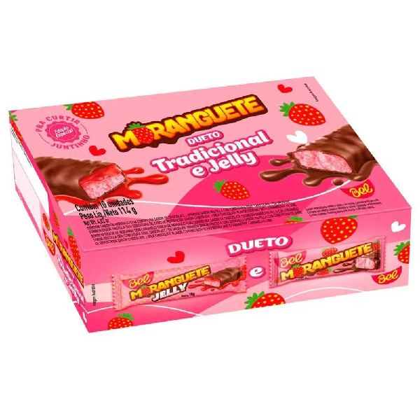 Chocolate Bel 114g Dispay C/10 Moranguete Dueto