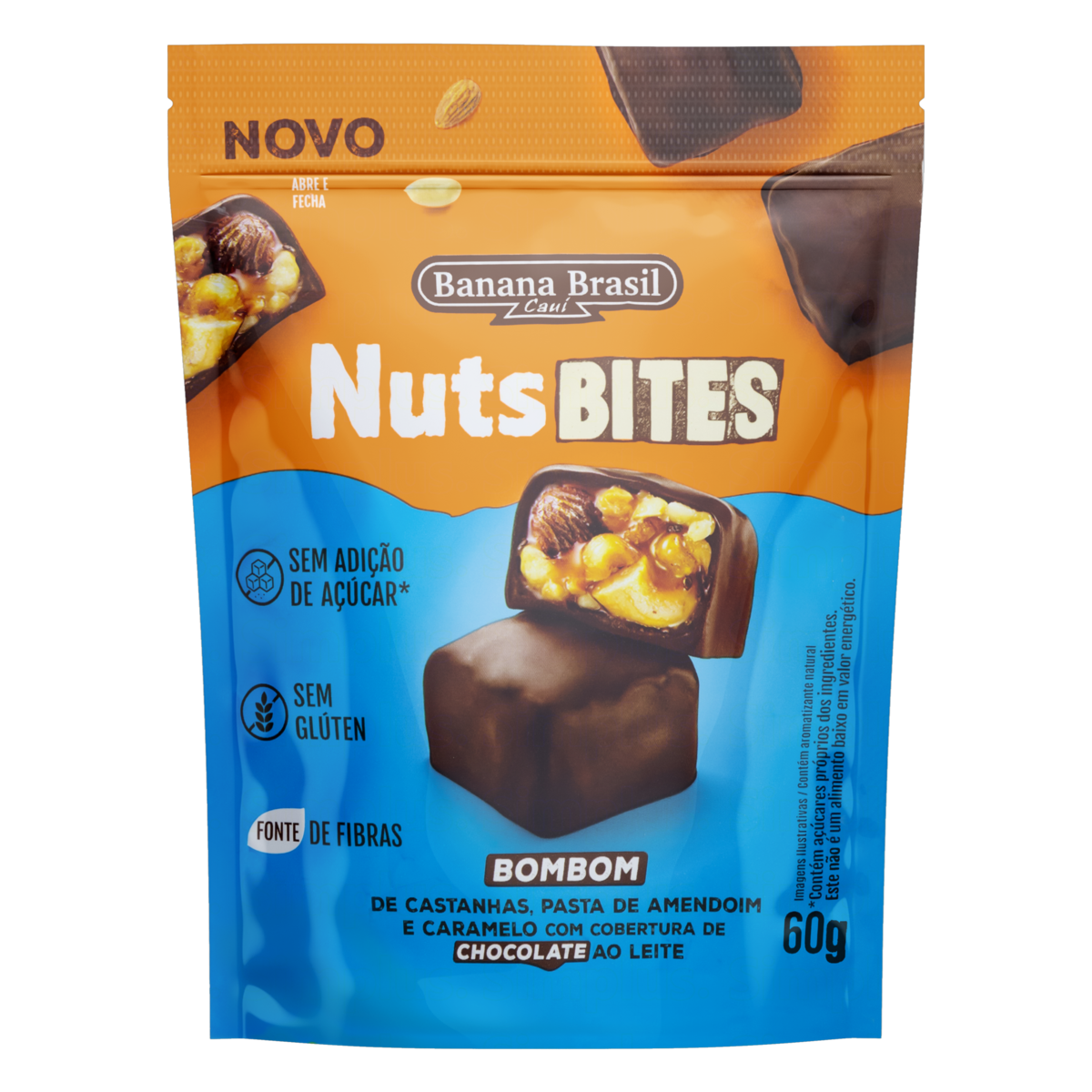 MINI NUTS CHOCOLATE AO LEITE POUCH 60GR