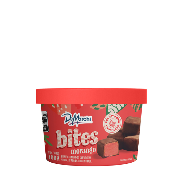 Bombom De Paçoca C/Morango Demarchi 100g