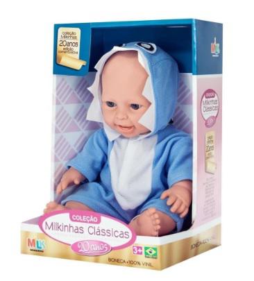 BRINQ. BONECA MILKINHAS TUBARAO + 3 ANOS