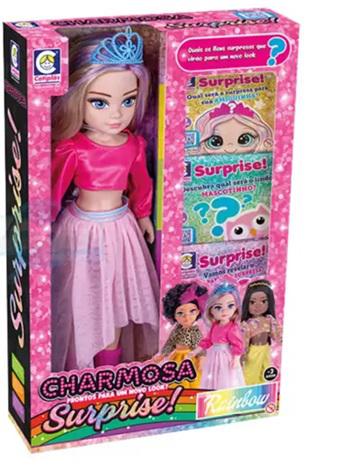 Brinq.Boneca Charmosa Surprise Loira Ref:2663