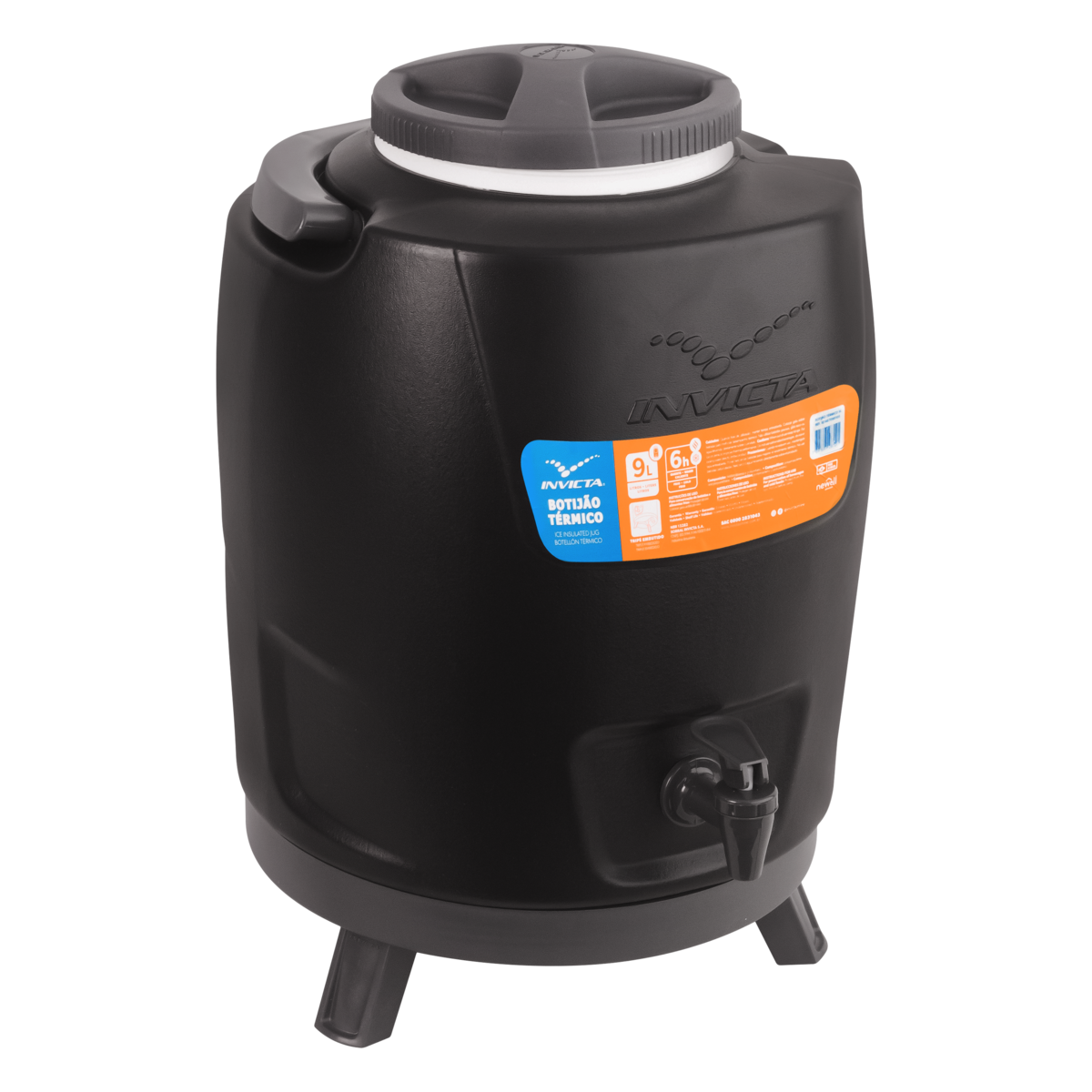RECIPIENTE INVICTA TERM 9 L - TRIPE PRETO